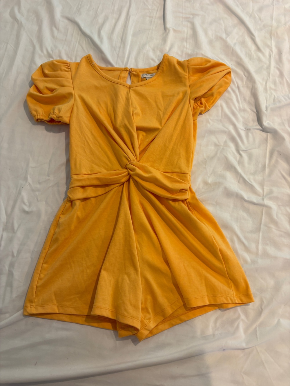 Habitual Golden Yellow Knot Front Top